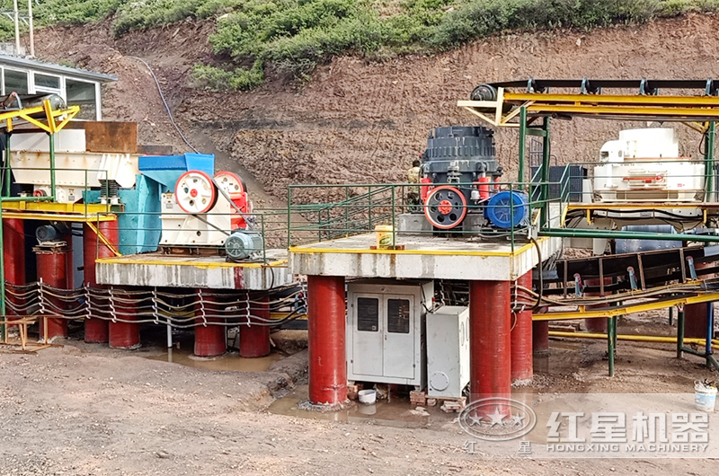 优质花岗岩制砂生产线实拍